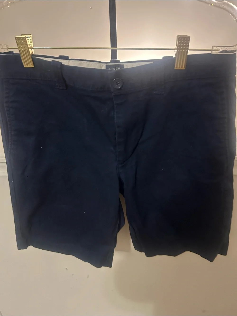 J. Crew Men's Dark Navy Flat-Front Cotton Shorts